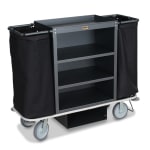 Forbes Steel Housekeeping Cart, Three Shelves